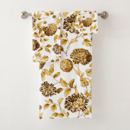 Lady Gold Modern  botanische flora toile Bad Handdoek