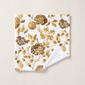 Lady Gold Modern  botanische flora toile Bad Handdoek (Wasdoekje)