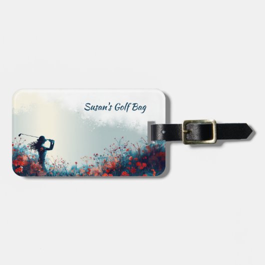Lady Golf Bag Tag stimmungsvoll Natur Bagagelabel (Voorkant horizontaal)