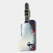 Lady Golf Bag Tag stimmungsvoll Natur Bagagelabel (Voorkant verticaal)