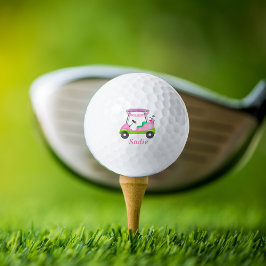 Lady Golf Cart Breast Cancer op persoonlijke titel Golfballen