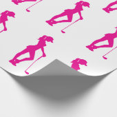 Lady Golf Gift Wrapping Paper Cadeaupapier (Hoek)