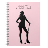 Lady Golf Pink Sport Notitieboek (Voorkant)