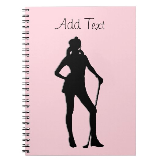 Lady Golf Pink Sport Notitieboek (Voorkant)