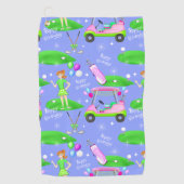 Lady Golf Thish Happy Birthday Golfhanddoek (Voorkant)