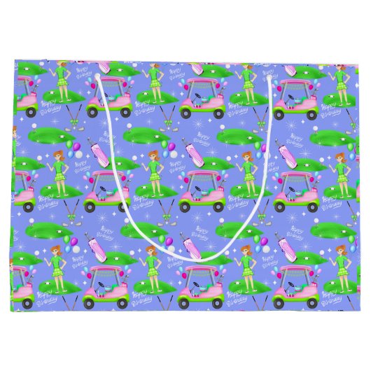 Lady Golf Thish Happy Birthday Groot Cadeauzakje (Achterkant)