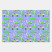 Lady Golf Thish Happy Birthday Inpakpapier Vel (Voorkant)