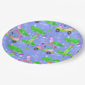 Lady Golf Thish Happy Birthday Papieren Bordje (Gekanteld)