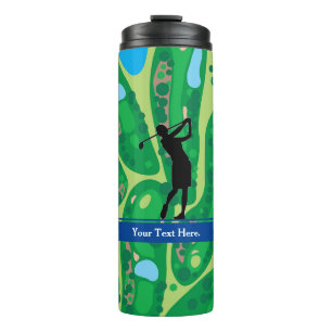 Lady Golfer Afbeelding Persoonlijke thermische get Thermosbeker