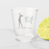 Lady Golfer Birdie neergeschoten Congrats Glass Shot Glas (Achterkant)