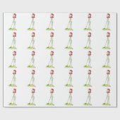 Lady Golfer Cadeaupapier (Vlak)