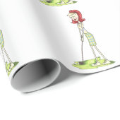 Lady Golfer Cadeaupapier (Rol Hoek)