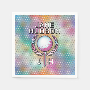 Lady Golfer Custom Monogram Design Servet