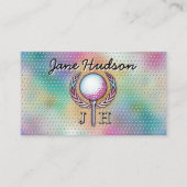 Lady Golfer Custom Monogram Design Visitekaartje (Voorkant)