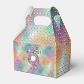 Lady Golfer Custom Monogram Kleurontwerp Bedankdoosjes (Achterkant)