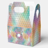 Lady Golfer Custom Monogram Kleurontwerp Bedankdoosjes (Geopend)