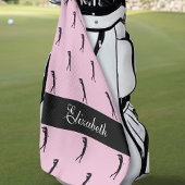 Lady Golfer Elegante naam Fun Golf Lover Pro Roze Golfhanddoek