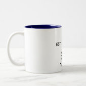 Lady Golfer Gepersonaliseerde naam en jaar Tweekleurige Koffiemok (Links)