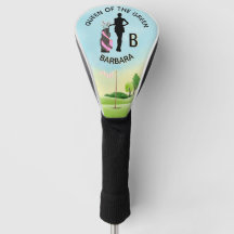Lady Golfer Golf Course Custom Name 3-D Monogram