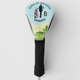 Lady Golfer Golf Course Custom Name 3-D Monogram Golfheadcover