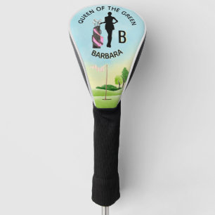 Lady Golfer Golf Course Custom Name 3-D Monogram Golfheadcover