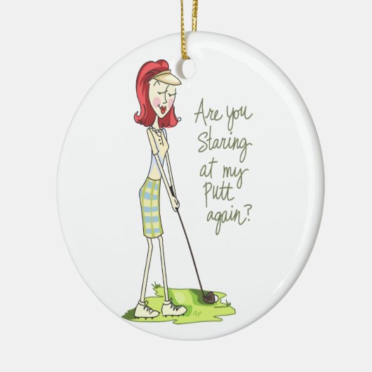 Lady Golfer Keramisch Ornament (Links)