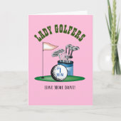 Lady Golfer - Moederdag Wenskaart Kaart (Voorkant)