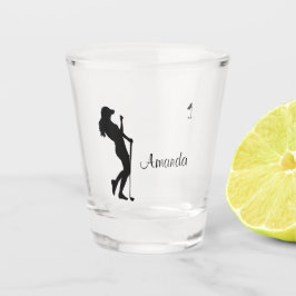 Lady Golfer Personal Glass Shot Glas