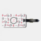 Lady Golfer, persoonlijk Bagagelabel (Achterkant horizontaal)