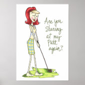 Lady Golfer Poster (Voorkant)