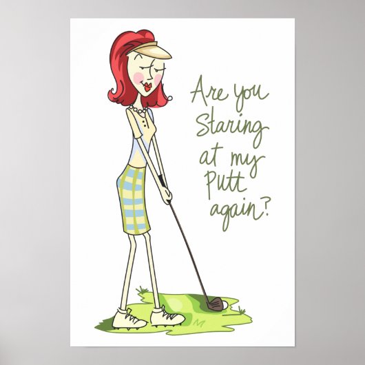 Lady Golfer Poster (Voorkant)