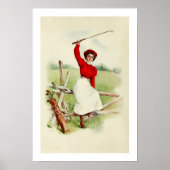  Lady Golfer Poster (Voorkant)