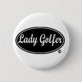 Lady Golfer Round Button (Voorkant)