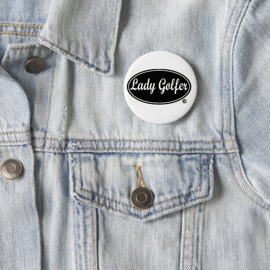 Lady Golfer Round Button (In situ)