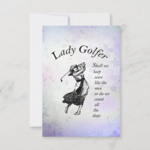 Lady Golfer RSVP Kaartje