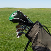 Lady Golfer Silhouette Golf Ball Quote Black Green Golfheadcover (Insitu)