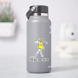 Lady Golfer Sticker