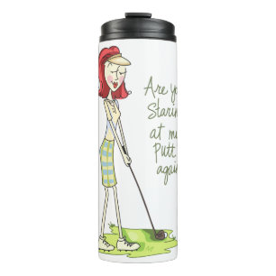 Lady Golfer Thermosbeker