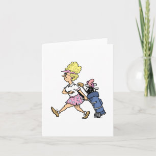 Lady Golfer Tshirts en Gifts Kaart