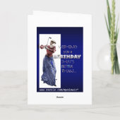 Lady Golfer verjaardagsfeest wenskaart Kaart (Achterkant)