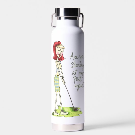 Lady Golfer Waterfles (Voorkant)