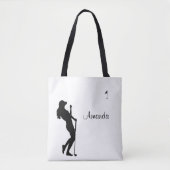 Lady Golfer White Persoonlijk Tote Bag (Voorkant)