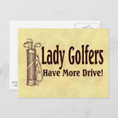 Lady Golfers Briefkaart (Voorkant / Achterkant)