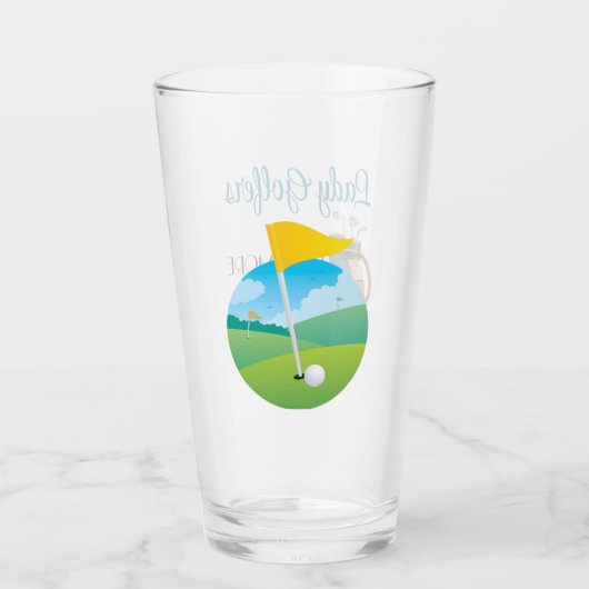 Lady golfers hebben meer drive glas tumbler (Achterkant)