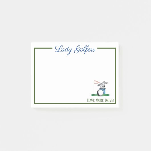 Lady Golfers hebben meer drive-post-it-notities Post-it® Notes (Voorkant)