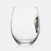 Lady golfers hebben meer Drive Stemless wijnglas Wijnglas Zonder Voet (Rechts)