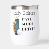 Lady golfers hebben meer drive thermische wijn tum (Links)