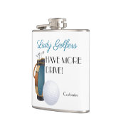 Lady golfers hebben meer drive vinyl verpakt fles heupfles (Links)