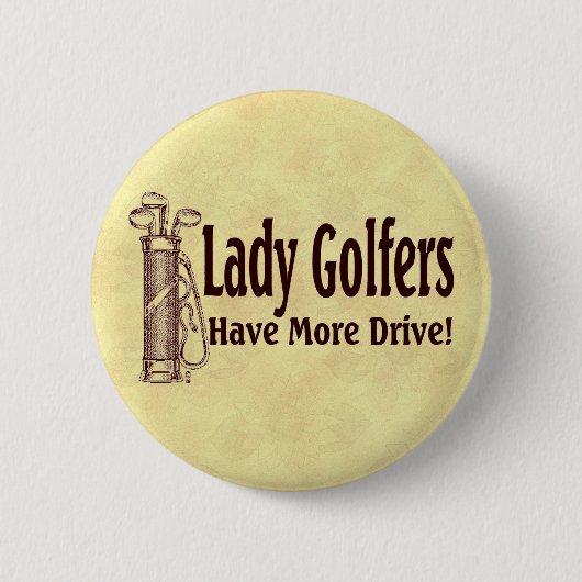 Lady Golfers Ronde Button 5,7 Cm (Voorkant)