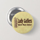 Lady Golfers Ronde Button 5,7 Cm (Voorkant /achterkant)